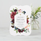 Invitation Baptême Pour Sa Simple Aquarelle Croix Florale (Debout devant)