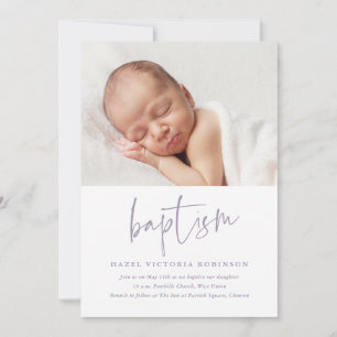 Invitation Baptême religieux de style moderne & baptême d'enf