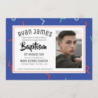 Invitation Baptême rétro Tween/Ado