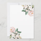 Invitation Baptême rose et blanc (Dos)