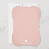 Invitation Baptême rose et or ~ Faux Gold (Dos)