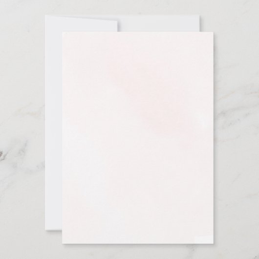 Invitation Baptême rose rousse fille (Dos)