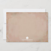 Invitation Baptême rose Vintage (Dos)