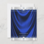 Invitation Baptême Royal Bleu Garçon (Dos)