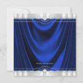 Invitation Baptême Royal Bleu Garçon (Dos)