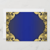 Invitation Baptême Royal Blue Gold (Dos)