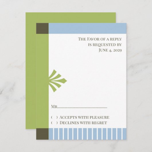 Invitation Baptême RSVP (Devant / Derrière)