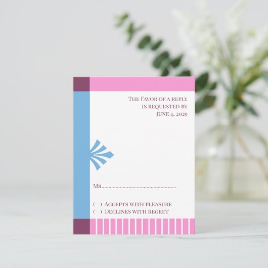 Invitation Baptême RSVP (Debout devant)