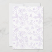 Invitation Baptême Saint et 1er anniversaire Lilac Lavender F (Dos)