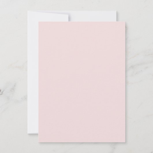 Invitation Baptême simple à la corne rose (Dos)