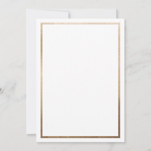 Invitation Baptême simple d'or blanc moderne (Dos)