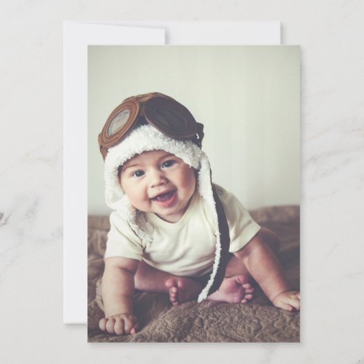 Invitation Baptême simple photo complète (Dos)