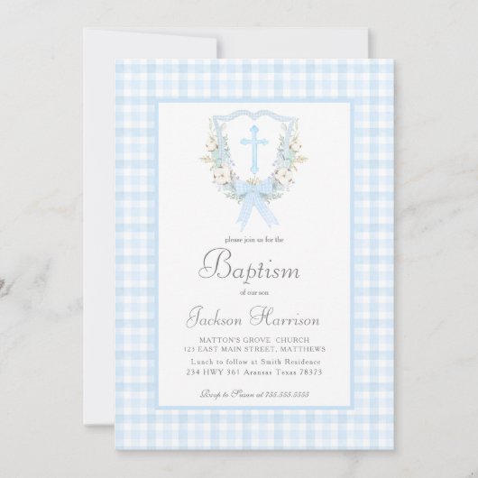 Invitation Baptême Sud, Baptême Garçon (Devant)