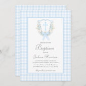 Invitation Baptême Sud, Baptême Garçon (Devant / Derrière)