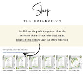 Invitation Baptême, Verdure et Blanc, Floral Jaune Or