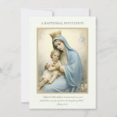 Invitation Baptême Vintage catholique baptême baptême apeuran (Devant)