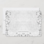 Invitation Baptême Vintage rose et gris (Dos)