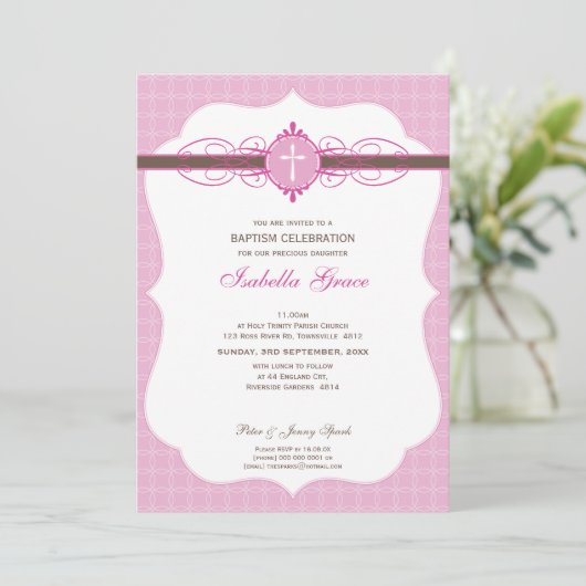 Invitation BAPTISM :: 4P immaculé (Debout devant)