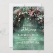 Invitation Baptism Blessing Enchanted Forest Garden Botanical (Devant)