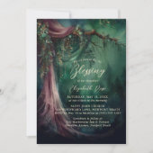 Invitation Baptism Blessing Enchanted Garden Fairytale Draped (Devant)
