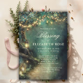 Invitation Baptism Blessing Enchanted Garden Forest Landerns