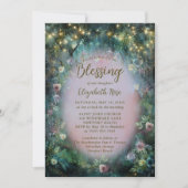 Invitation Baptism Blessing Enchanted Garden Roses Fairytale (Devant)