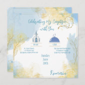 Invitation  Baptism Celebration  (Devant / Derrière)