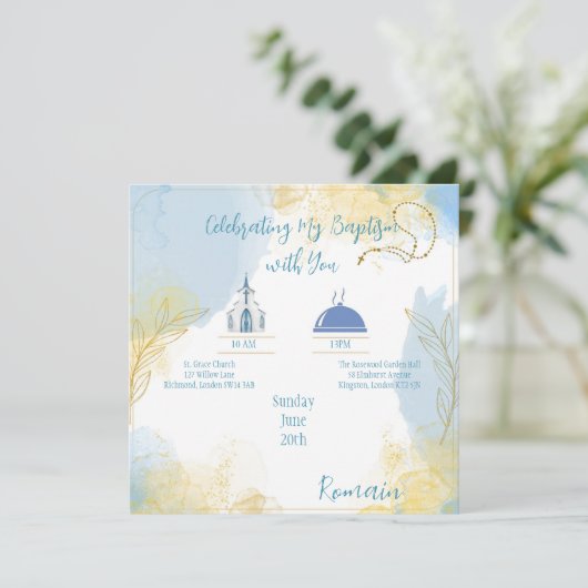 Invitation  Baptism Celebration  (Debout devant)