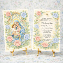 Baptism Floral Jesus Blessed Mother Roses