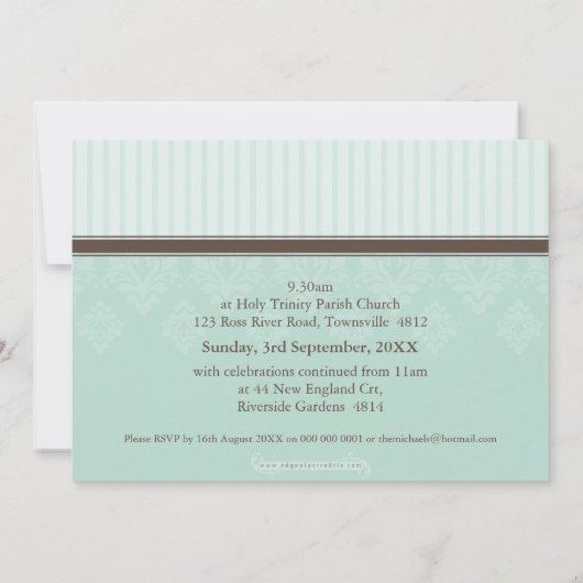 Invitation BAPTISM INVITES : blessed 1L (Dos)