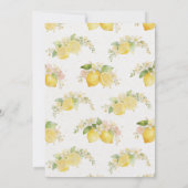 Invitation Baptism Mediterranean Wreath with Floral and Lemon (Dos)