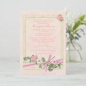 Invitation baptismale florale (Debout devant)