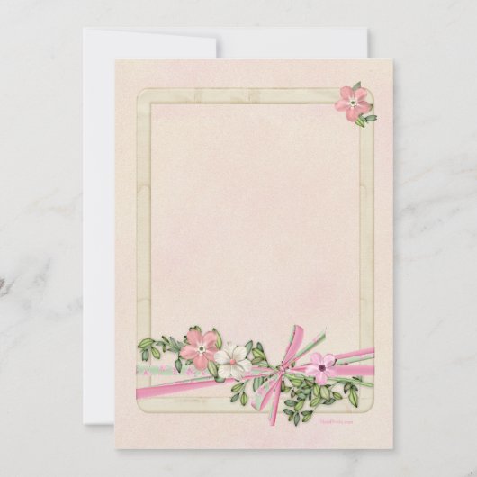 Invitation baptismale florale (Dos)