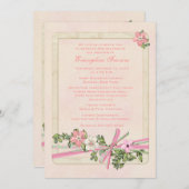 Invitation baptismale florale (Devant / Derrière)