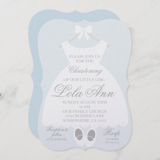 INVITATION BAPTISME (Devant / Derrière)