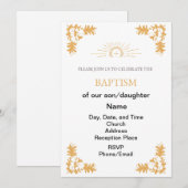 INVITATION BAPTISME CHRÉTIENNE (Devant / Derrière)