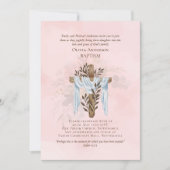 Invitation BAPTISME classique élégant rose pâle (Devant)