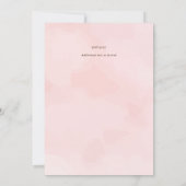 Invitation BAPTISME classique élégant rose pâle (Dos)