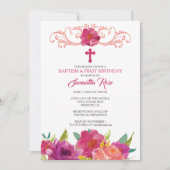 Invitation BAPTISME et premier anniversaire (Devant)
