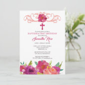 Invitation BAPTISME et premier anniversaire (Debout devant)