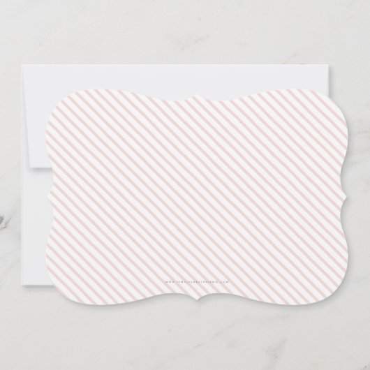 Invitation BAPTISME MODERNE Croix minimale simple rose pâle f (Dos)