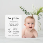Invitation Baptiste| Moderne + Simple Photo (Debout devant)