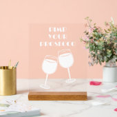 Invitation Bar à Cocktails Prosecco Amusant à Pers (Mariage)