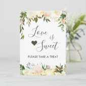 Invitation Bar à desserts sucrés d'amour floral rustique de v (Debout devant)