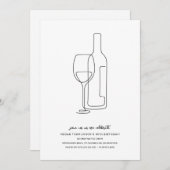 Invitation Bar à vin Anniversaire (Devant / Derrière)