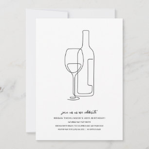Invitation Bar à vin Anniversaire
