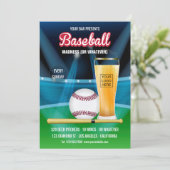Invitation Bar Baseball Event Promo Menu ajouter photo et log (Debout devant)
