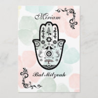 Bar Bat Bnai Hamsa Arbre de la vie Mitzvah Invitat