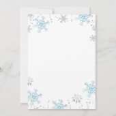Invitation Bar/Bat Mitzvah Bleu Flocon de Neige (Dos)