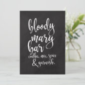 Invitation Bar Bloody Mary Panneau de mariage pas cher à tabl (Debout devant)